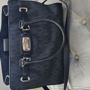 Michael Kors Black Monogram Shoulder (Hamilton)